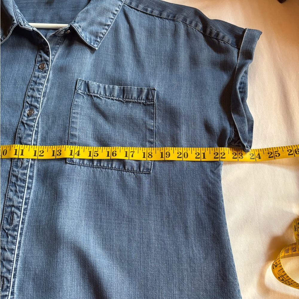 Calvin Klein Indigo Denim Shirt - Picture 5 of 6